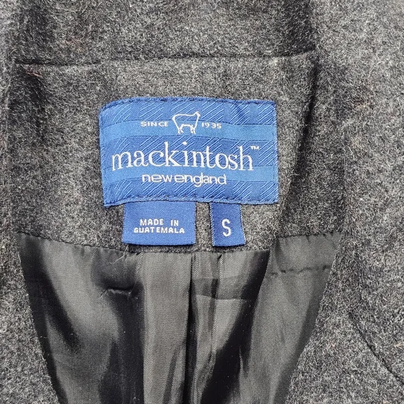 Vintage Mackintosh New England Wool Pea Coat – Charcoal – Size Small - Picture 4 of 11
